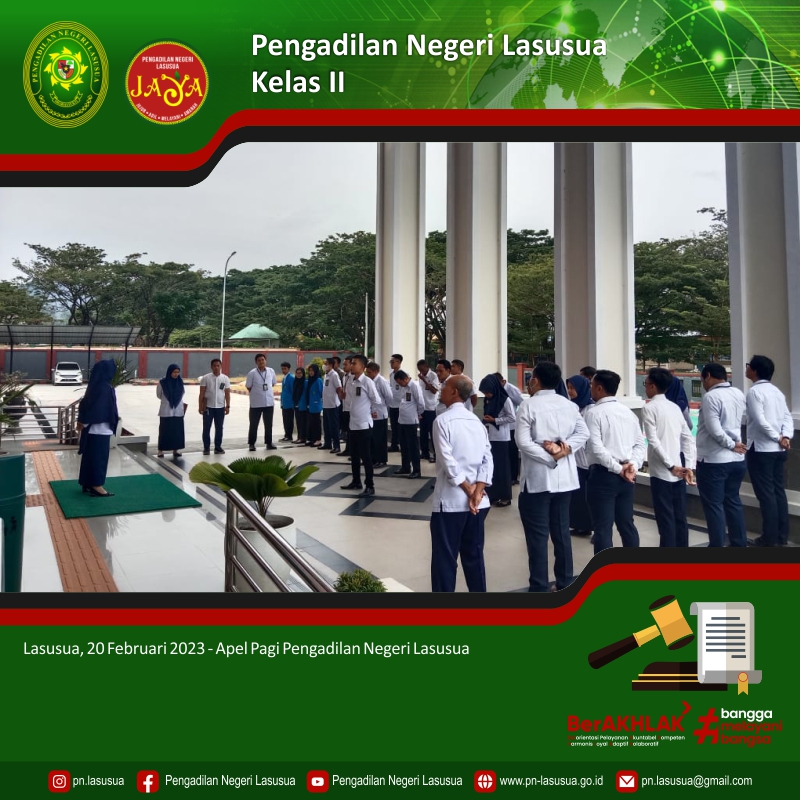 Pelaksanaan Apel Pagi Pengadilan Negeri Lasusua